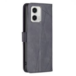 Knižkové puzdro Rhombus čierne – Motorola Moto G73 5G | Lacné Kryty Lacné Kryty | Knižkové puzdro Rhombus čierne – Motorola Moto G73 5G | Lacné Kryty