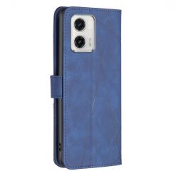 Knižkové puzdro Rhombus modré – Motorola Moto G73 5G | Lacné Kryty Lacné Kryty | Knižkové puzdro Rhombus modré – Motorola Moto G73 5G | Lacné Kryty