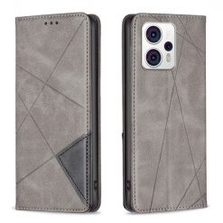 Knižkové puzdro Rhombus sivé – Motorola Moto G13 / G23 / G53 5G | Lacné Kryty Lacné Kryty | Knižkové puzdro Rhombus sivé – Motorola Moto G13 / G23 / G53 5G | Lacné Kryty