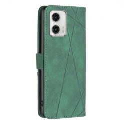 Lacné Kryty | Knižkové puzdro Rhombus zelené – Motorola Moto G73 5G | Lacné Kryty