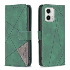 Lacné Kryty | Knižkové puzdro Rhombus zelené – Motorola Moto G73 5G | Lacné Kryty