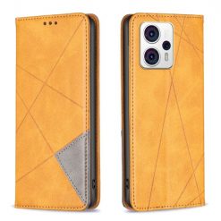 Knižkové puzdro Rhombus žlté – Motorola Moto G13 / G23 / G53 5G | Lacné Kryty Lacné Kryty | Knižkové puzdro Rhombus žlté – Motorola Moto G13 / G23 / G53 5G | Lacné Kryty