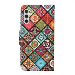 Lacné Kryty | Knižkové puzdro Trendy Cross case Farebné mandaly – Samsung Galaxy A54 5G | Lacné Kryty