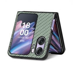 Lacné Kryty | Kryt Carbon Fiber zelený – Oppo Find N2 Flip | Lacné Kryty
