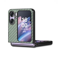 Lacné Kryty | Kryt Carbon Fiber zelený – Oppo Find N2 Flip | Lacné Kryty