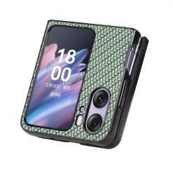Lacné Kryty | Kryt Carbon Fiber zelený – Oppo Find N2 Flip | Lacné Kryty