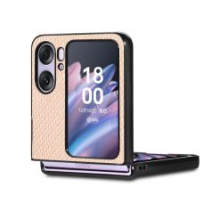 Lacné Kryty | Kryt Carbon Fiber zlatý – Oppo Find N2 Flip | Lacné Kryty