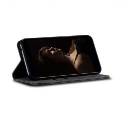 Lacné Kryty | Peňaženkové puzdro Denim Texture čierne – Samsung Galaxy A34 5G | Lacné Kryty