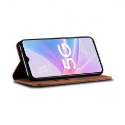 Lacné Kryty | Peňaženkové puzdro Denim Texture hnedé – Oppo A78 5G | Lacné Kryty