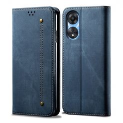 Lacné Kryty | Peňaženkové puzdro Denim Texture modré – Oppo A78 5G | Lacné Kryty