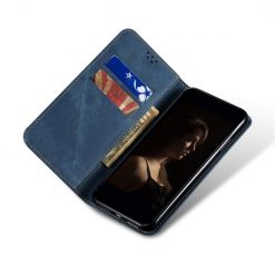 Lacné Kryty | Peňaženkové puzdro Denim Texture modré – Samsung Galaxy A34 5G | Lacné Kryty