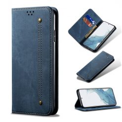 Lacné Kryty | Peňaženkové puzdro Denim Texture modré – Samsung Galaxy A54 5G | Lacné Kryty