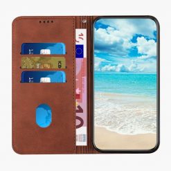 Lacné Kryty | Peňaženkové puzdro Diamond Pattern case hnedé – Xiaomi Poco X5 Pro 5G | Lacné Kryty