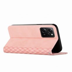 Lacné Kryty | Peňaženkové puzdro Diamond Pattern case ružové – Xiaomi Poco X5 Pro 5G | Lacné Kryty