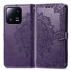 Lacné Kryty | Peňaženkové puzdro Embossing Pattern Mandala Flower sivé – Xiaomi 13 | Lacné Kryty