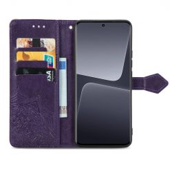 Peňaženkové puzdro Embossing Pattern Mandala Flower fialové – Xiaomi 13 | Lacné Kryty Lacné Kryty | Peňaženkové puzdro Embossing Pattern Mandala Flower fialové – Xiaomi 13 | Lacné Kryty