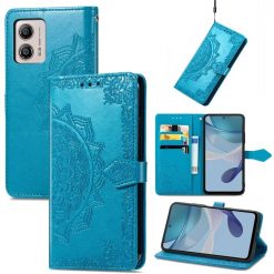 Peňaženkové puzdro Embossing Pattern Mandala Flower modré – Motorola Moto G13 / G23 / G53 5G | Lacné Kryty Lacné Kryty | Peňaženkové puzdro Embossing Pattern Mandala Flower modré – Motorola Moto G13 / G23 / G53 5G | Lacné Kryty