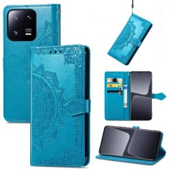 Lacné Kryty | Peňaženkové puzdro Embossing Pattern Mandala Flower modré – Xiaomi 13 Pro | Lacné Kryty