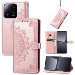Peňaženkové puzdro Embossing Pattern Mandala Flower ružové – Xiaomi 13 | Lacné Kryty Lacné Kryty | Peňaženkové puzdro Embossing Pattern Mandala Flower ružové – Xiaomi 13 | Lacné Kryty