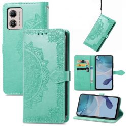 Peňaženkové puzdro Embossing Pattern Mandala Flower zelené – Motorola Moto G13 / G23 / G53 5G | Lacné Kryty Lacné Kryty | Peňaženkové puzdro Embossing Pattern Mandala Flower zelené – Motorola Moto G13 / G23 / G53 5G | Lacné Kryty