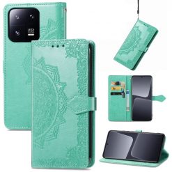 Peňaženkové puzdro Embossing Pattern Mandala Flower zelené – Xiaomi 13 Pro | Lacné Kryty Lacné Kryty | Peňaženkové puzdro Embossing Pattern Mandala Flower zelené – Xiaomi 13 Pro | Lacné Kryty