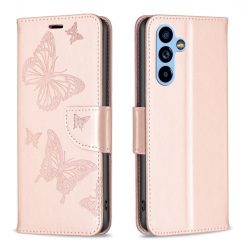 Peňaženkové puzdro Embossing Pattern Motýľ ružové – Samsung Galaxy A54 5G | Lacné Kryty Lacné Kryty | Peňaženkové puzdro Embossing Pattern Motýľ ružové – Samsung Galaxy A54 5G | Lacné Kryty