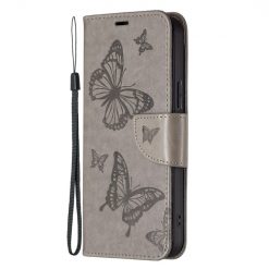 Lacné Kryty | Knižkové puzdro Trendy Cross case Mačka a motýľ – Samsung Galaxy A54 5G