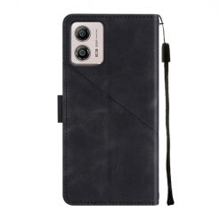 Lacné Kryty | Peňaženkové puzdro Embossing Pattern Square čierne – Motorola Moto G13 / G23 / G53 5G | Lacné Kryty