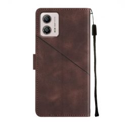 Peňaženkové puzdro Embossing Pattern Square hnedé – Motorola Moto G13 / G23 / G53 5G | Lacné Kryty Lacné Kryty | Peňaženkové puzdro Embossing Pattern Square hnedé – Motorola Moto G13 / G23 / G53 5G | Lacné Kryty