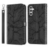 Lacné Kryty | Peňaženkové puzdro Embossing Pattern Strom červené – Samsung Galaxy A54 5G | Lacné Kryty