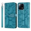 Lacné Kryty | Peňaženkové puzdro Embossing Pattern Strom ružové – Xiaomi 13 Pro | Lacné Kryty