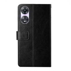 Lacné Kryty | Peňaženkové puzdro Geometric Pattern case čierne – Oppo A78 5G | Lacné Kryty