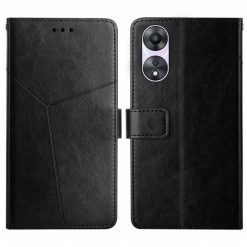 Lacné Kryty | Peňaženkové puzdro Geometric Pattern case čierne – Oppo A78 5G | Lacné Kryty