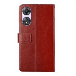 Lacné Kryty | Peňaženkové puzdro Geometric Pattern case hnedé – Oppo A78 5G | Lacné Kryty