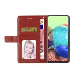 Lacné Kryty | Peňaženkové puzdro Geometric Pattern case hnedé – Oppo A78 5G | Lacné Kryty