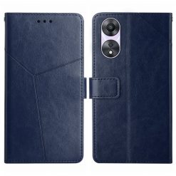 Lacné Kryty | Peňaženkové puzdro Geometric Pattern case modré – Oppo A78 5G | Lacné Kryty
