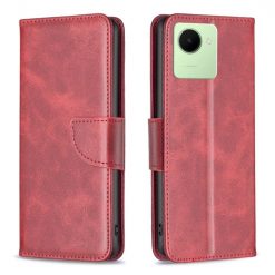 Peňaženkové puzdro Retro Lambskin červené – Realme C30 | Lacné Kryty Lacné Kryty | Peňaženkové puzdro Retro Lambskin červené – Realme C30 | Lacné Kryty