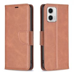 Peňaženkové puzdro Retro Lambskin hnedé – Motorola Moto G73 5G | Lacné Kryty Lacné Kryty | Peňaženkové puzdro Retro Lambskin hnedé – Motorola Moto G73 5G | Lacné Kryty