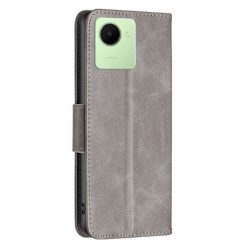 Peňaženkové puzdro Retro Lambskin sivé – Realme C30 | Lacné Kryty Lacné Kryty | Peňaženkové puzdro Retro Lambskin sivé – Realme C30 | Lacné Kryty