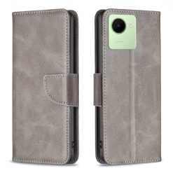 Peňaženkové puzdro Retro Lambskin sivé – Realme C30 | Lacné Kryty Lacné Kryty | Peňaženkové puzdro Retro Lambskin sivé – Realme C30 | Lacné Kryty