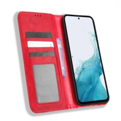 Lacné Kryty | Peňaženkové puzdro Retro Leather červené – Samsung Galaxy A34 5G | Lacné Kryty