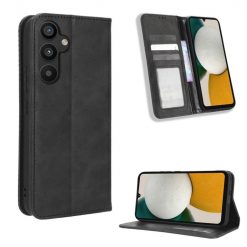 Lacné Kryty | Peňaženkové puzdro Retro Leather čierne – Samsung Galaxy A34 5G | Lacné Kryty
