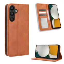 Lacné Kryty | Peňaženkové puzdro Retro Leather hnedé – Samsung Galaxy A34 5G | Lacné Kryty