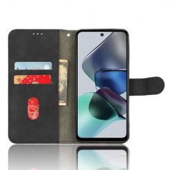 Lacné Kryty | Peňaženkové puzdro Solid čierne – Motorola Moto G13 / G23 / G53 5G | Lacné Kryty