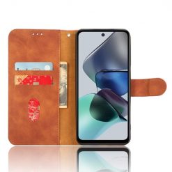 Peňaženkové puzdro Solid hnedé – Motorola Moto G13 / G23 / G53 5G | Lacné Kryty Lacné Kryty | Peňaženkové puzdro Solid hnedé – Motorola Moto G13 / G23 / G53 5G | Lacné Kryty
