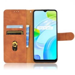 Lacné Kryty | Peňaženkové puzdro Solid hnedé – Realme C30 | Lacné Kryty