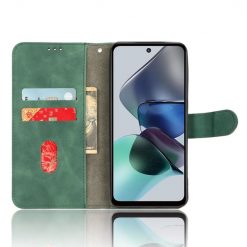 Lacné Kryty | Peňaženkové puzdro Solid zelené – Motorola Moto G13 / G23 / G53 5G | Lacné Kryty