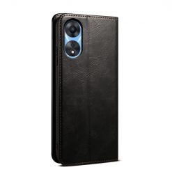Lacné Kryty | Peňaženkové puzdro Wax case čierne – Oppo A78 5G | Lacné Kryty