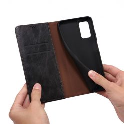Lacné Kryty | Peňaženkové puzdro Wax case čierne – Oppo A78 5G | Lacné Kryty