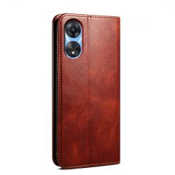 Lacné Kryty | Peňaženkové puzdro Wax case hnedé – Oppo A78 5G | Lacné Kryty